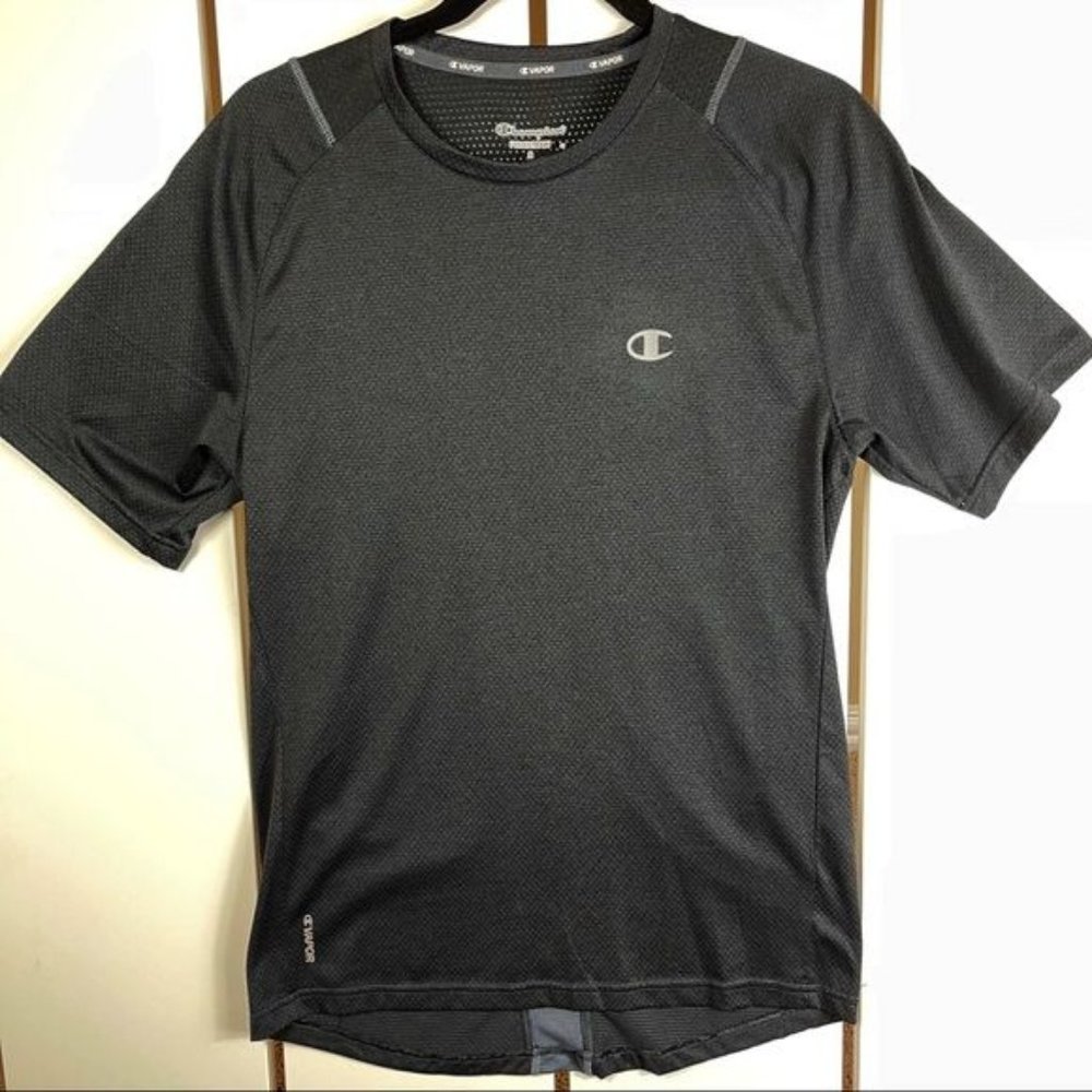 Champion Black PowerTrain Vapor Short Sleeve Performance Top Size Small